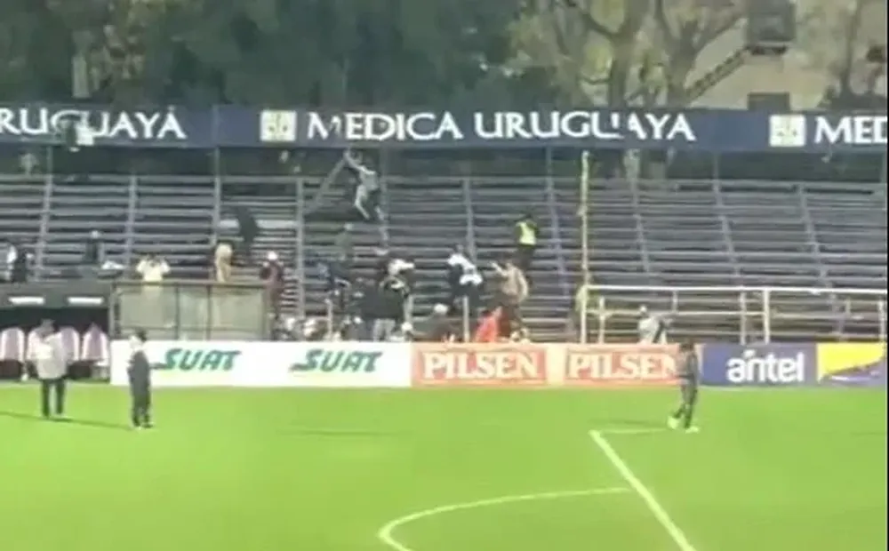 Hinchas de Danubio rompieron parte de la tribuna Ghierra del Franzini