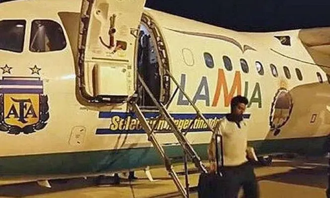 El avión de LaMia cuando trasladó a Argentina