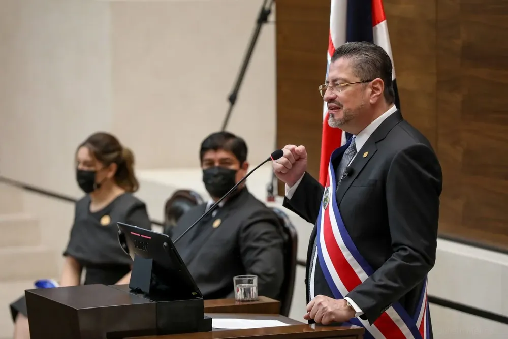 El presidente de Costa Rica, Rodrigo Chaves Robles