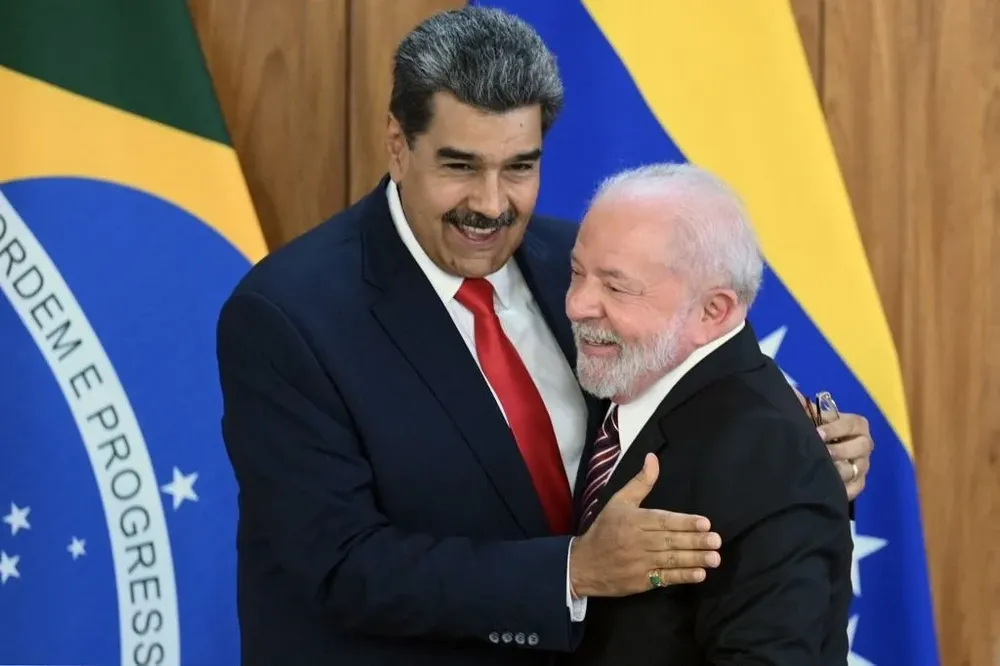 El presidente venezolano Nicolás Maduro y el presidente brasileño Lula Da Silva