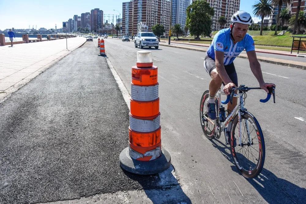 Obras en la rambla por la ciclovía