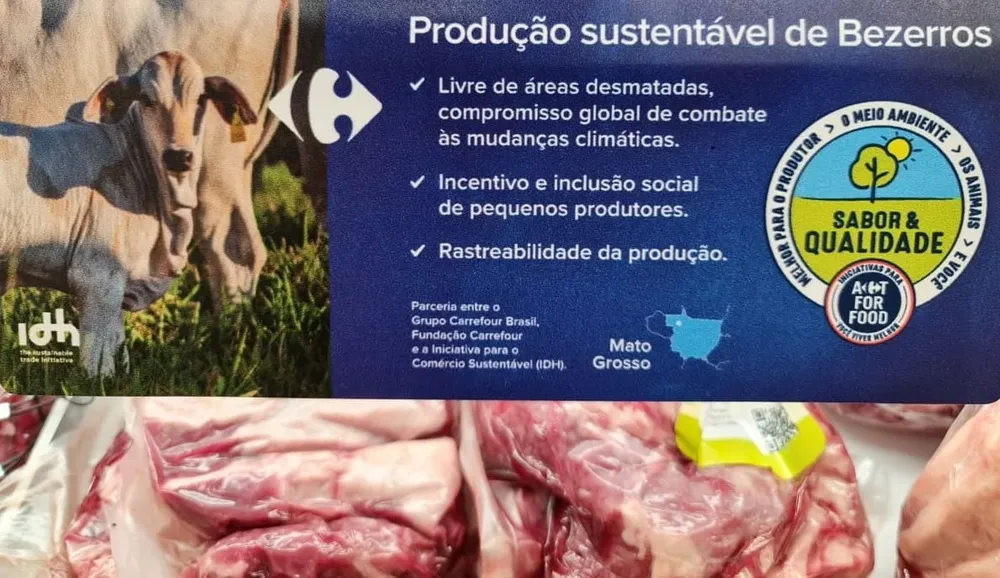Carne brasileña en Carrefour, procedente de orígenes certificados.