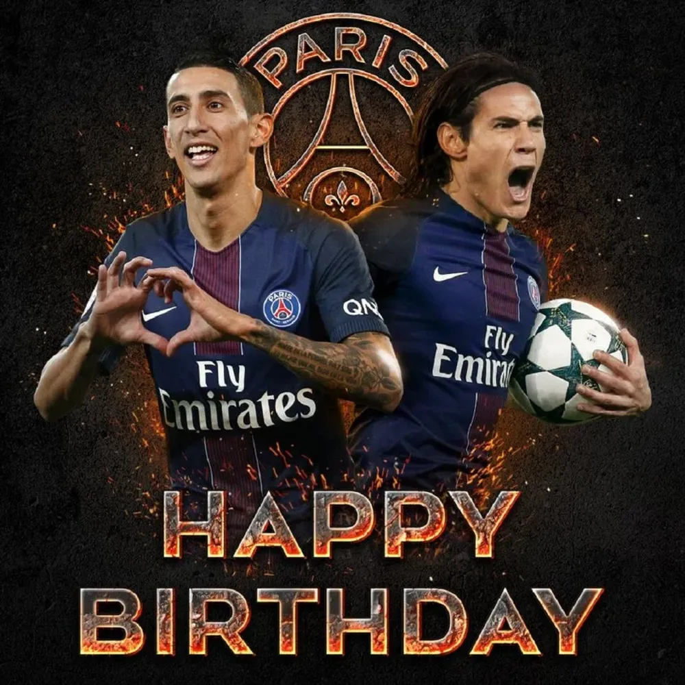 PSG saludo a Di María y Cavani, quienes cumplen años el mismo día
