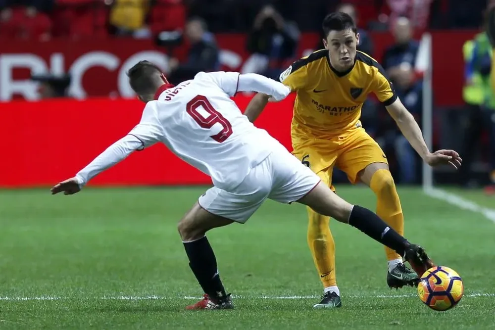 Federico Ricca en la marca de Luciano Vietto