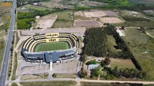 Las obras en las canchas de la Ciudad Deportiva de Peñarol detrás del Estadio Campeón del Siglo siguen avanzando