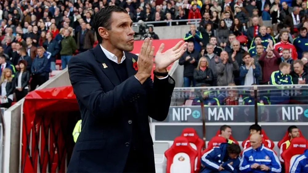 Gustavo Poyet en el triunfo en el clásico ante Newcastle