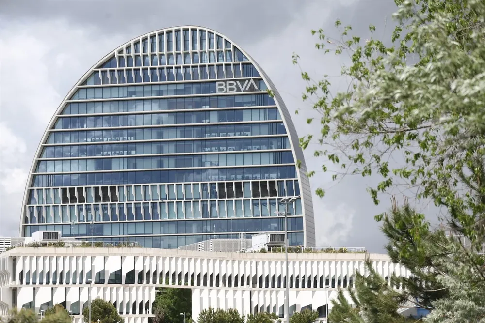 Edificio de la sede de BBVA en Madrid, conocido como ‘La Vela’