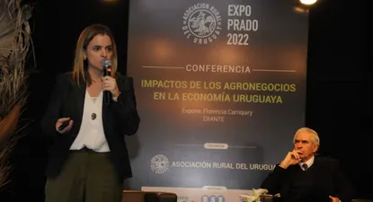 Florencia Carriquiry durante la presentación en la Expo Prado.