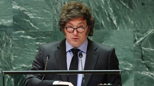 Javier Milei en la ONU. Foto: AFP