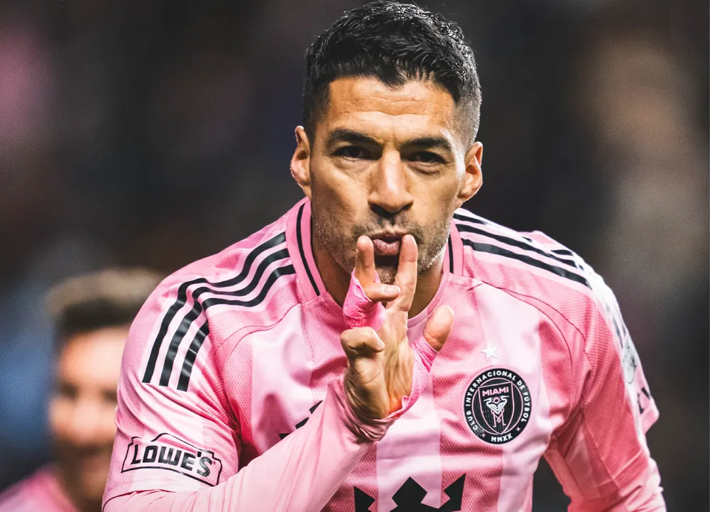 Luis Suárez celebra su gol contra el Real Salt Lake por la MLS