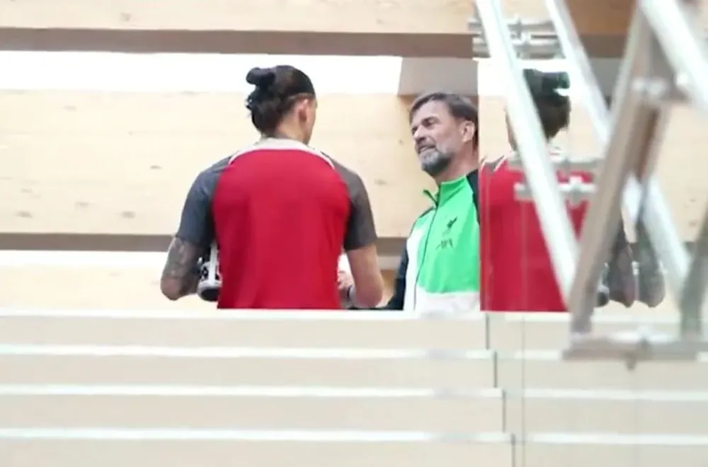 Darwin Núñez y Jürgen Klopp