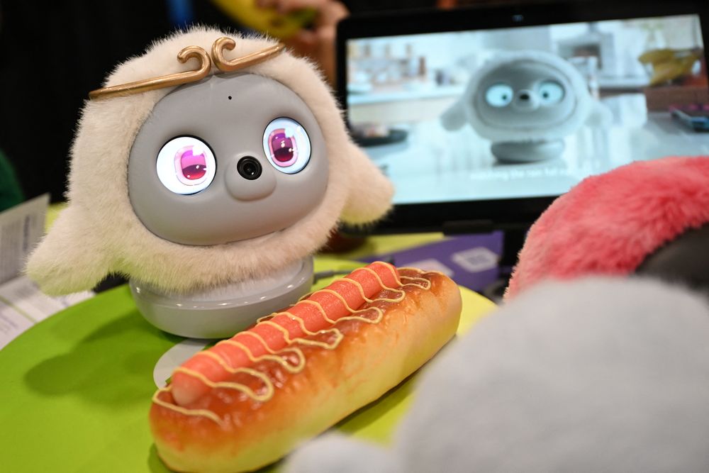 El robot mascota Ropet AI con reconocimiento de objetos se muestra durante el CES Se presentó antes del Consumer Electronics Show (CES) en Las Vegas, Nevada, el 5 de enero de 2025.