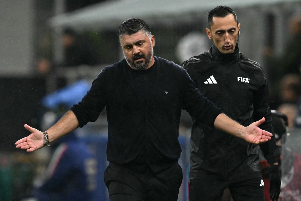 Gennaro Gattuso en su etapa como DT de Italia