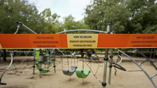 Una zona de juegos en el parque del Retiro