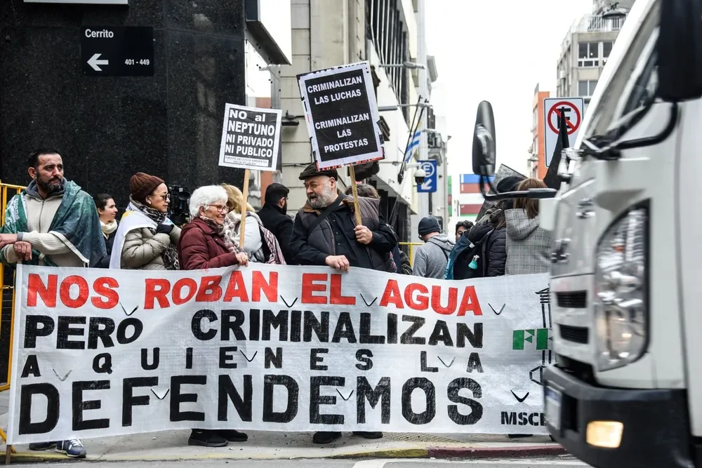 Archivo: protesta del sindicato de OSE&nbsp;