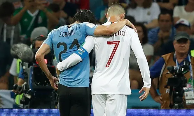 Cavani, lesionado en rusia 2018, y Ronaldo