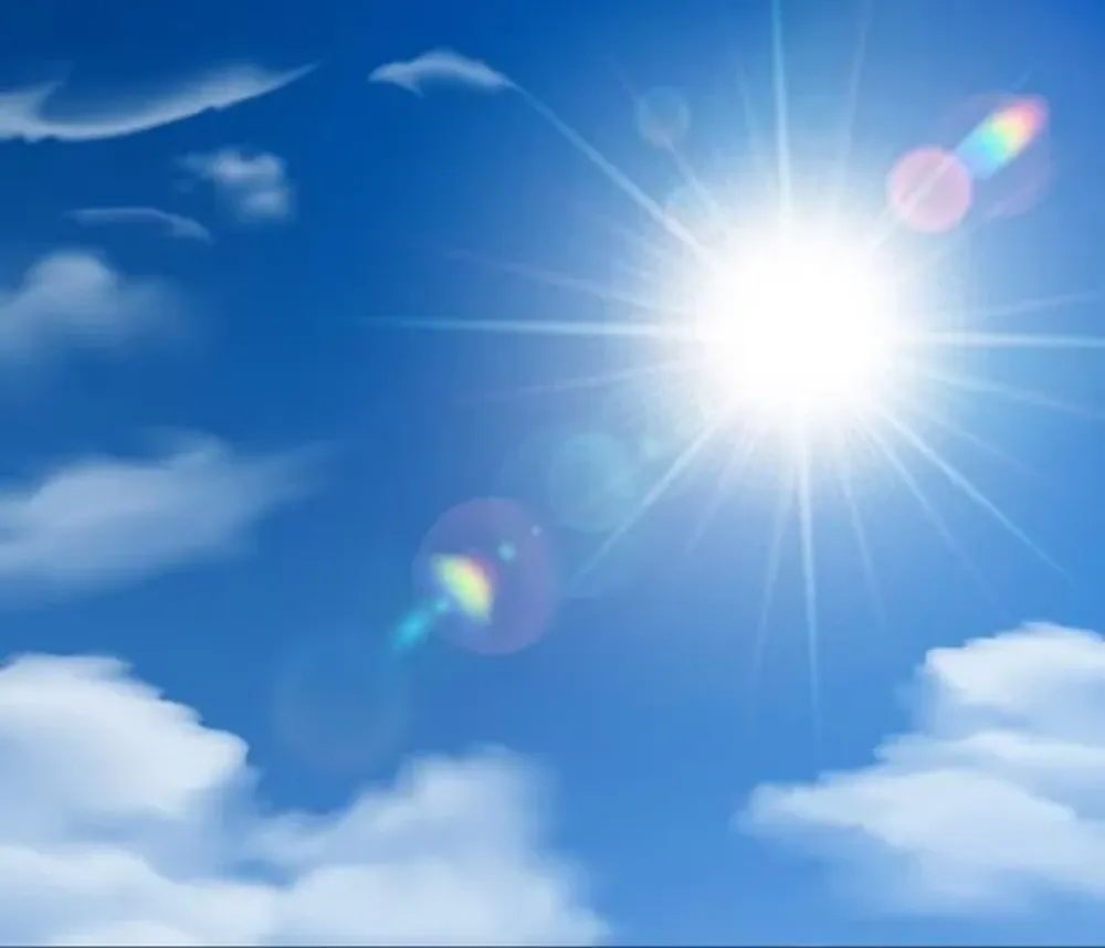 Sol durante el día, lluvia a la noche