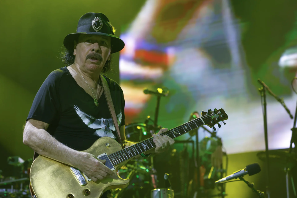 Carlos Santana en uno de sus conciertos en Madrid.&nbsp;