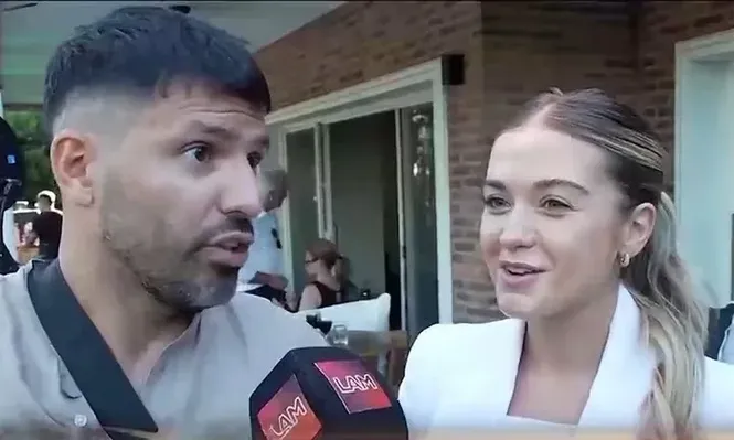 El Kun Agüero y Sofía Calzetti