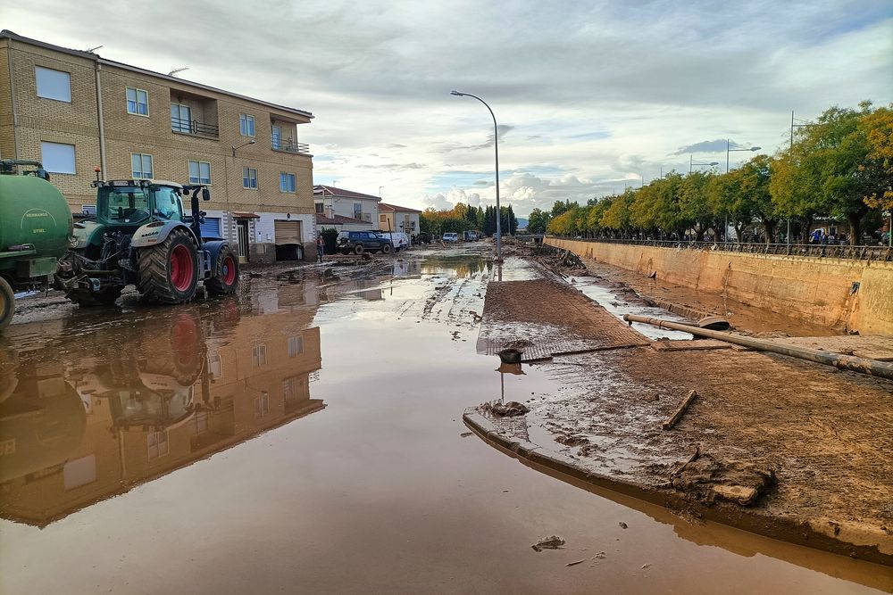 Una imagen de Valencia, bajo el agua.&nbsp;