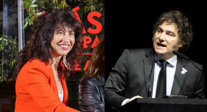 La ministra de Igualdad, Ana Redondo, y el presidente argentino, Javier Milei