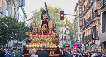 Procesión de Jesús del Gran Poder y Virgen de la Macarena, a 6 de abril de 2023, en Madrid (España)