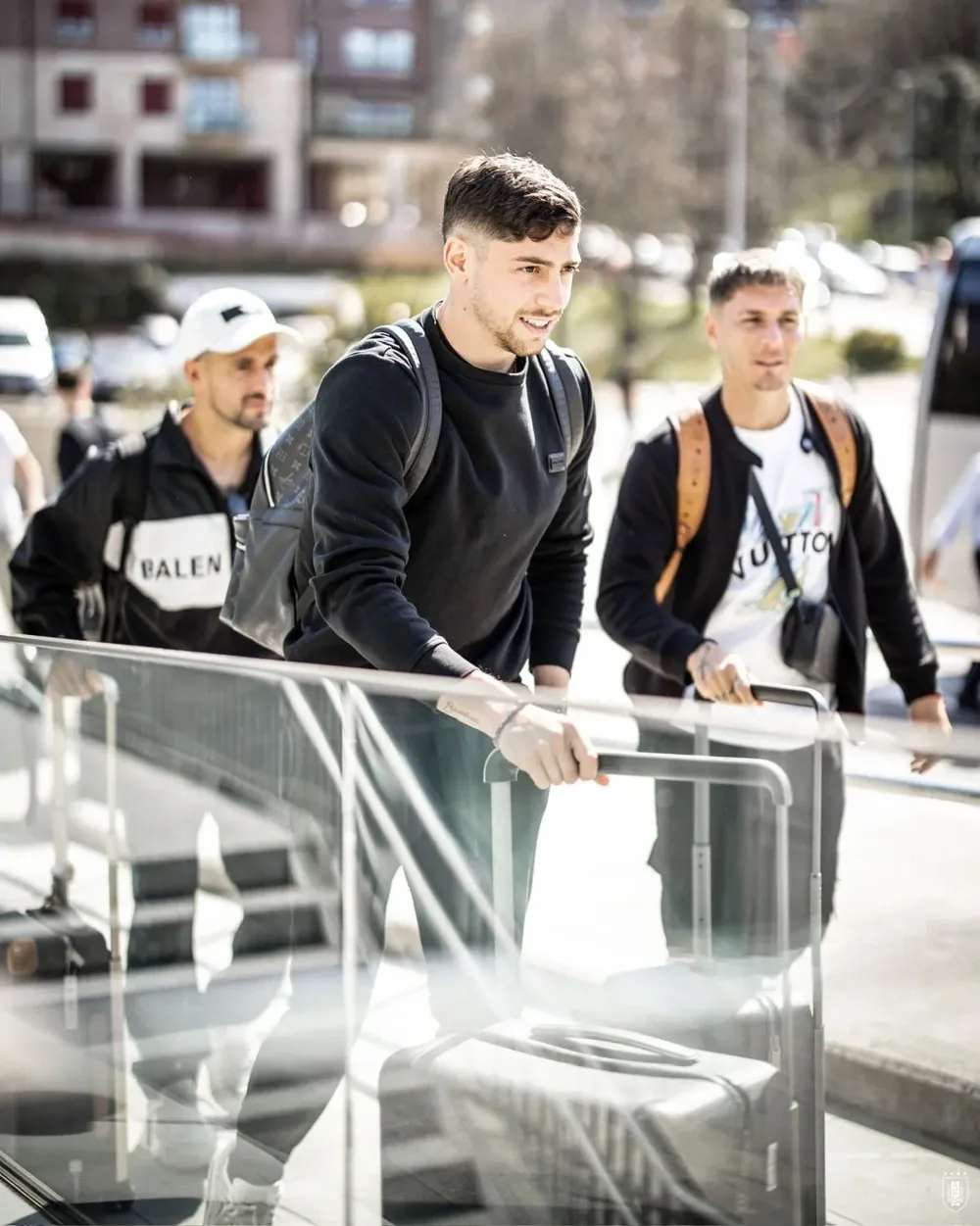 Federico Valverde en su llegada a San Sebastián