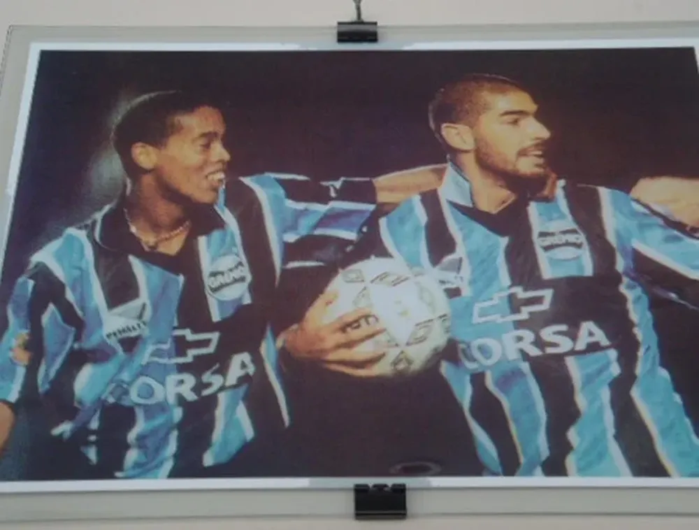 Ronaldinho y Abreu en Gremio