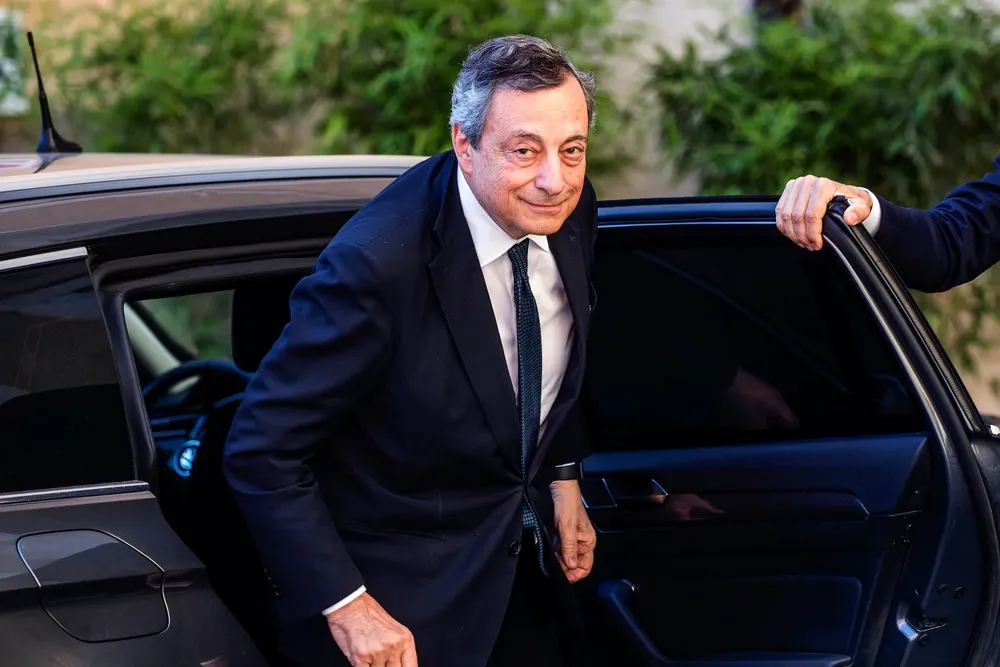 Mario Draghi, primer ministro de Italia, el 15 de julio