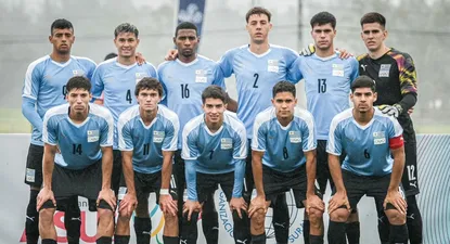 La selección uruguaya sub 20 masculina en los Odesur 2020