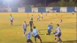 Imágenes de la batalla campal entre las selecciones sub-17 de Cerro Largo y Rivera
