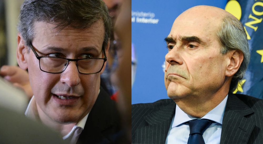 El prosecretario Jorge Díaz y el diputado Pablo Abdala