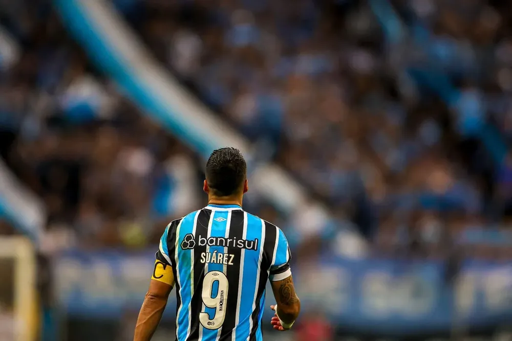 Suárez cuando defendía a Gremio