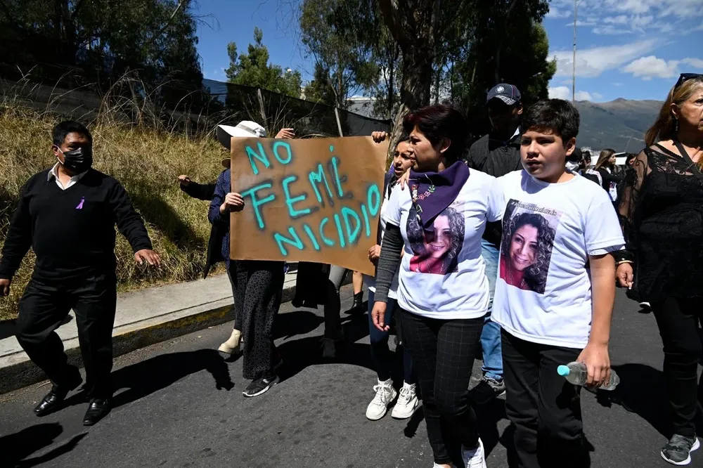 Protesta por el femicidio en Ecuador. Archivo