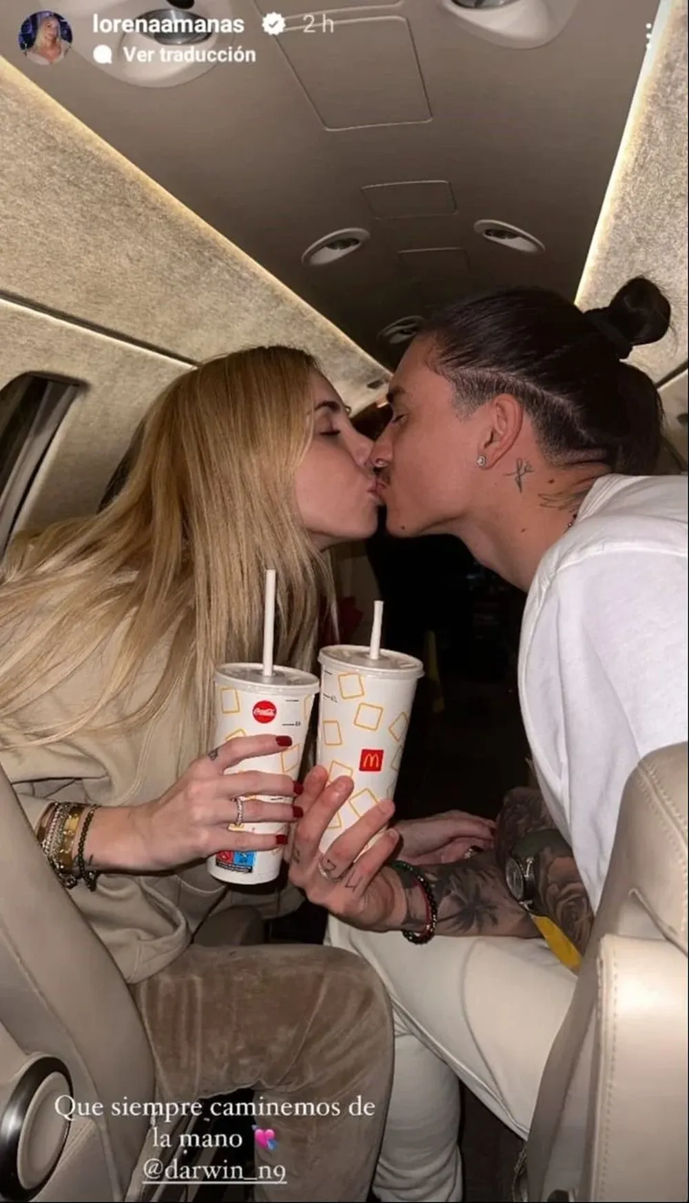 La foto de Darwin Núñez y Lorena Mañas