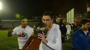 Álvaro Recoba con la Copa