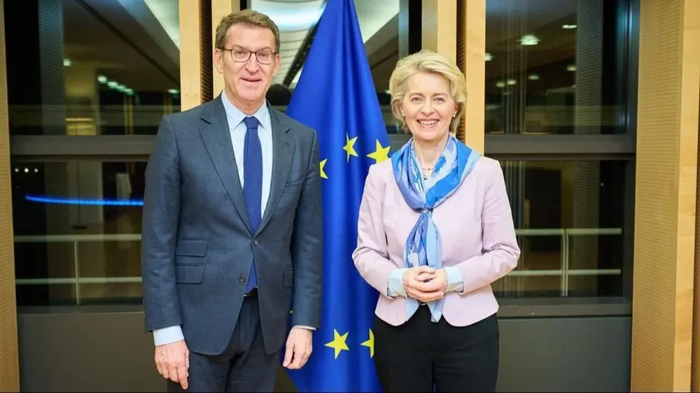 Alberto Núñez Feijóo y la presidenta de la Comisión Europea, Úrsula von der Leyen