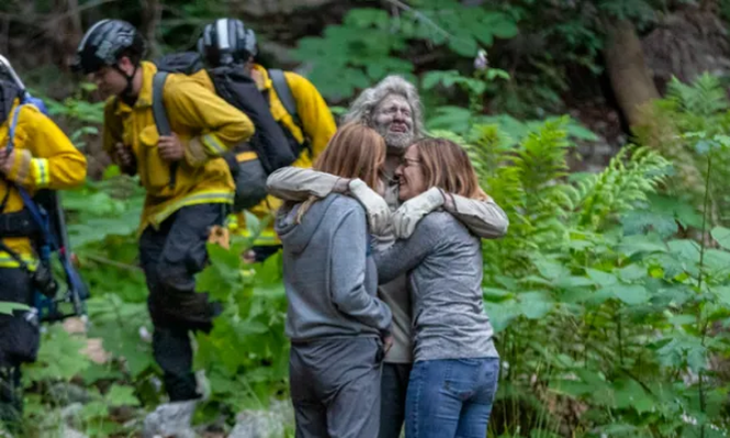 El excursionista fue encontrado sin heridas importantes y se reunió con su familia