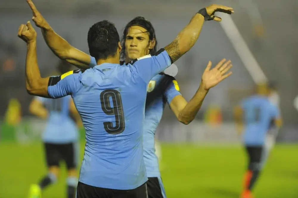 Edinson Cavani y Luis Suárez