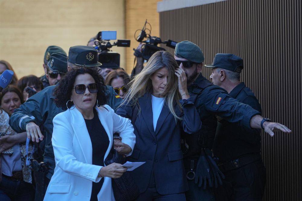 La periodista Maribel Vilaplana al ingresar al juzgado de Catarroja.&nbsp;