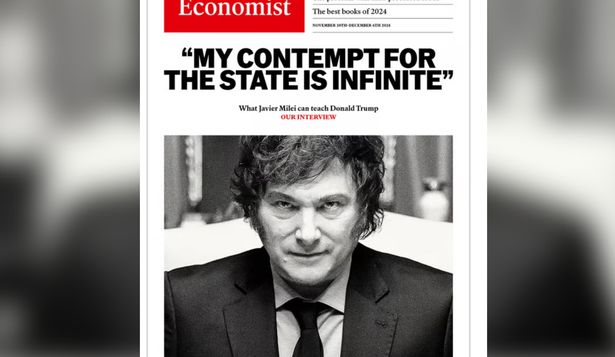 La publicación pone en su tapa una foto del presidente en blanco y negro.