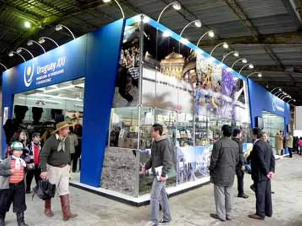 El stand uruguayo en la Expo Inter de Esteio, en Porto Alegre, Brasil.