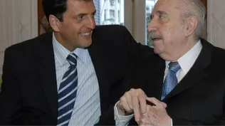 Sergio Massa junto al expresidente Raúl Alfonsín