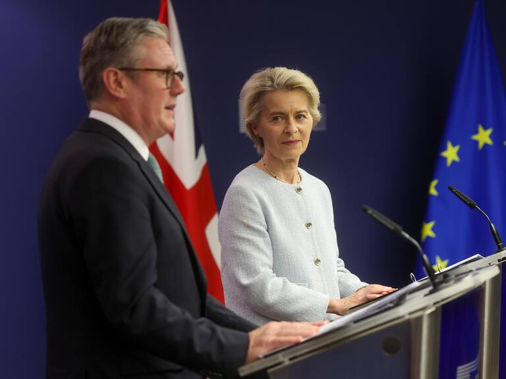 El primer ministro británico Keir Starmer y la presidenta de la Comisión Europea, Ursula Von der Leyen