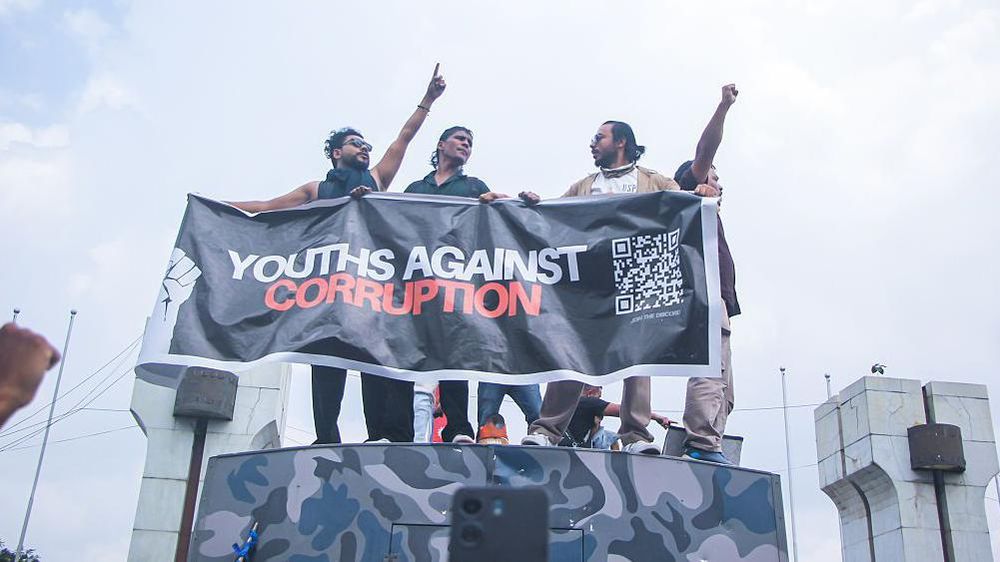 El grupo Gen Z protesta contra la corrupción y la prohibición de las plataformas de redes sociales
