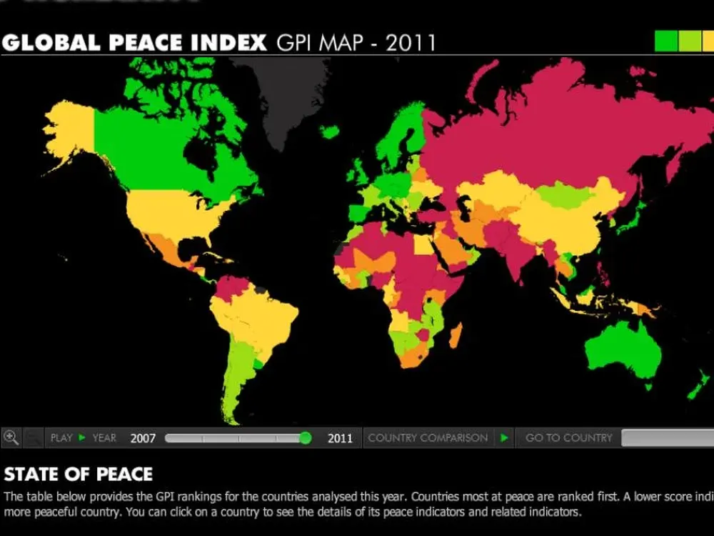 El mapa del índice 2011