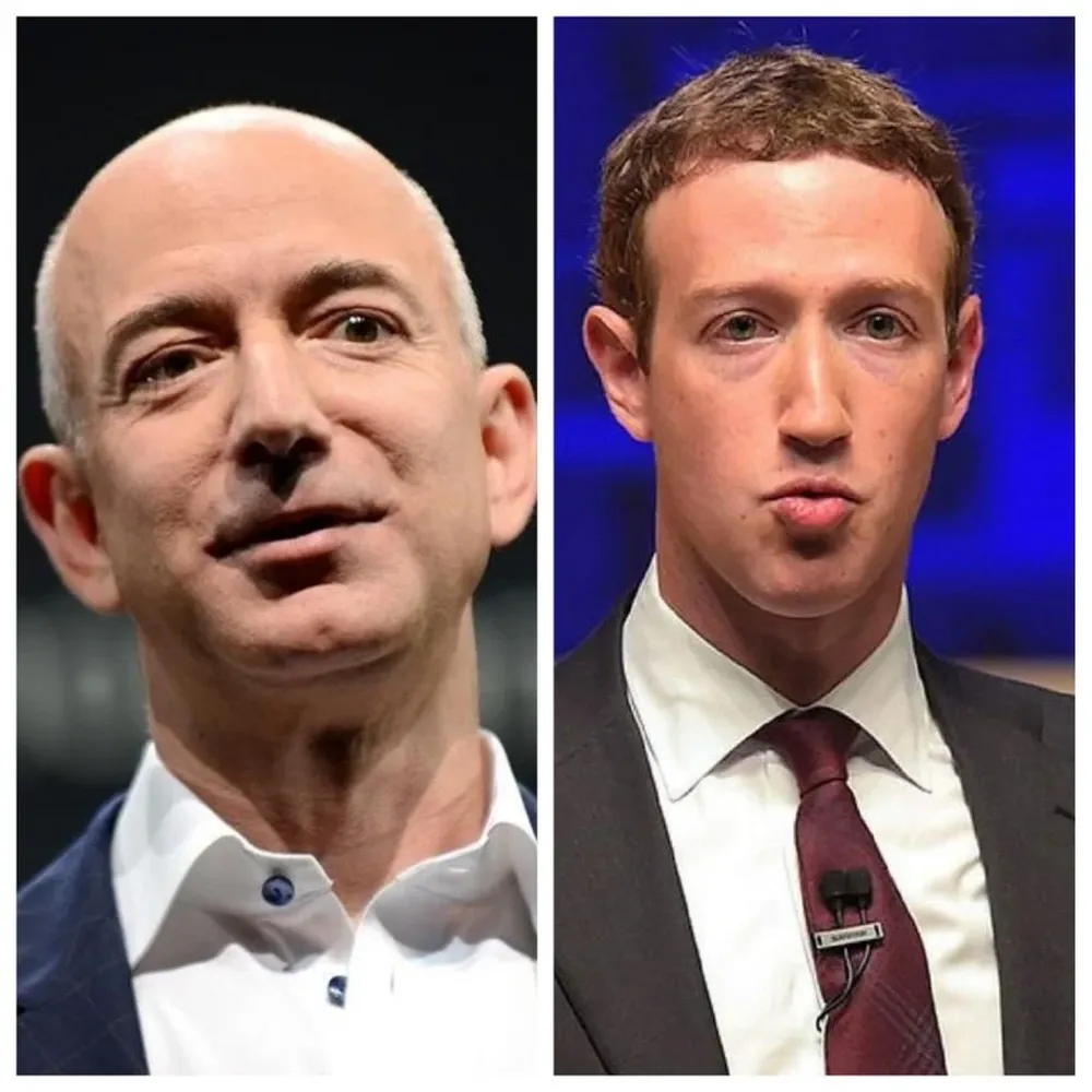 Jeff Bezos y Mark Zuckerberg