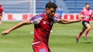 Baltasar Barcia en la práctica ante Danubio
