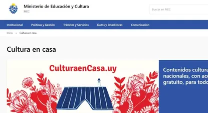 Ya está disponible Cultura en Casa, la plataforma que el MEC lanzó para afrontar la cuarentena