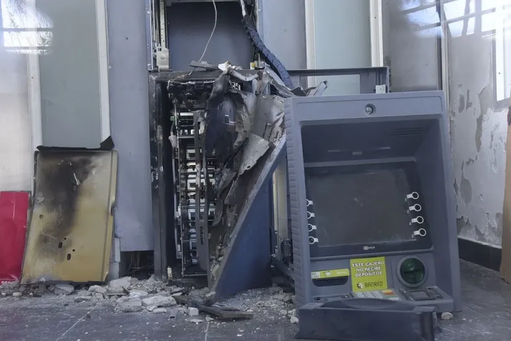 Explosión de cajeros. Archivo.